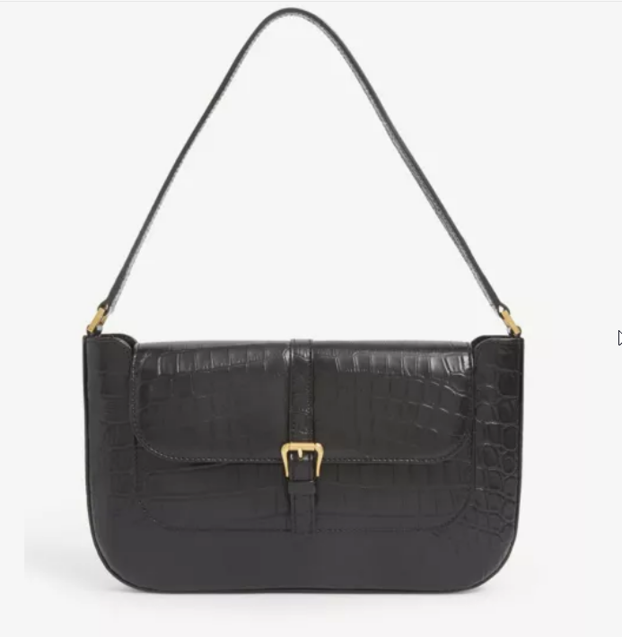 BY FA* - Miranda croc effect shoulder bag - Black