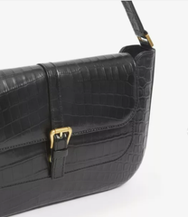 BY FA* - Miranda croc effect shoulder bag - Black