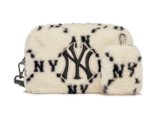 ML*  - Diamond Monogram Fur Crossbody Bag NY Yankees - Brown