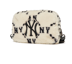 ML*  - Diamond Monogram Fur Crossbody Bag NY Yankees - Brown