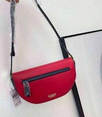 Gues* Half Moon Shoulder Bag - Red