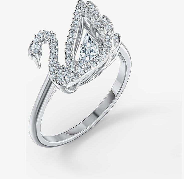 Black swan ring swarovski online