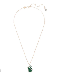 Swar*vski - Iconic Swan pendant Swan - Green - Rose gold-tone plated - 5650067