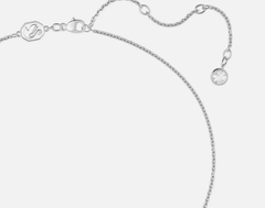 Swar*vski - Una Heart Chain Gooseneck White Rhodium Plated Neckless 5626176