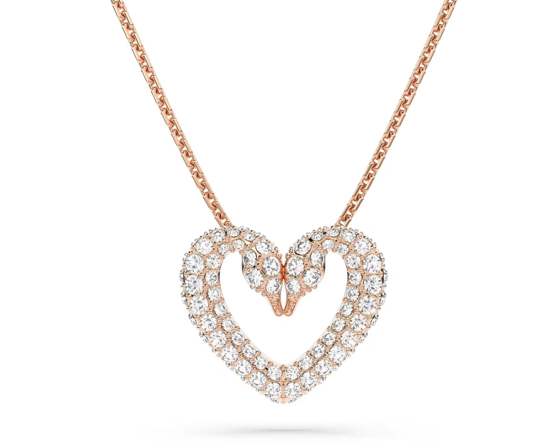 Swar*vski - Sublima pendant - Heart, Medium, White, Rose gold-tone plated - 5628657