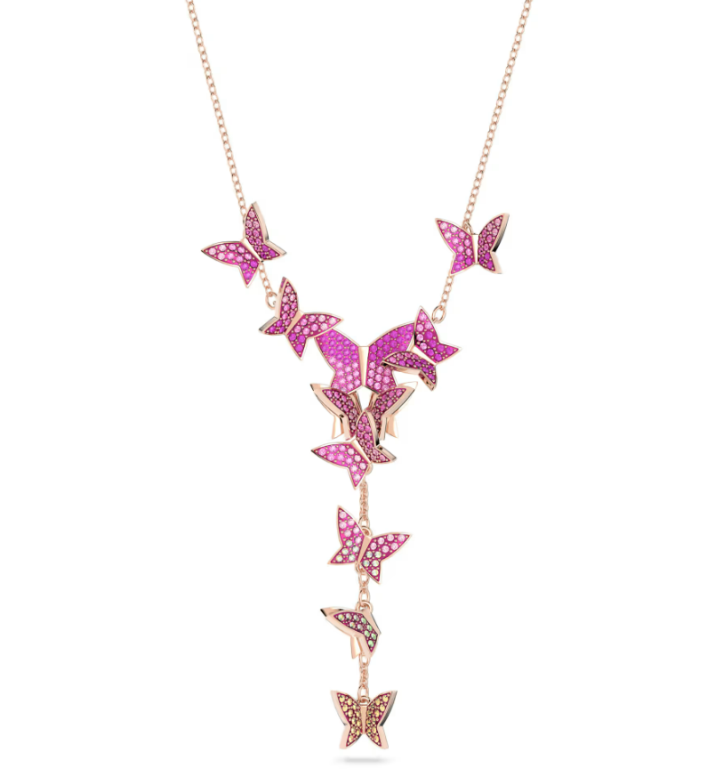 Swar*vski - Lilia Y necklace - Pink - 5636420