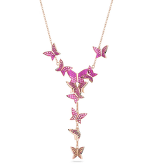 Swar*vski - Lilia Y necklace - Pink - 5636420