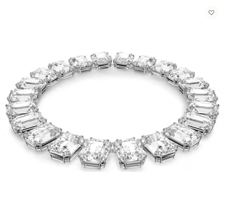 Swar*vski - Millenia necklace - Oversized crystals, Octagon cut, White, Rhodium plated - 5599149