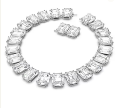 Swar*vski - Millenia necklace - Oversized crystals, Octagon cut, White, Rhodium plated - 5599149