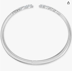 Swar*vski - Feather Bangle - White