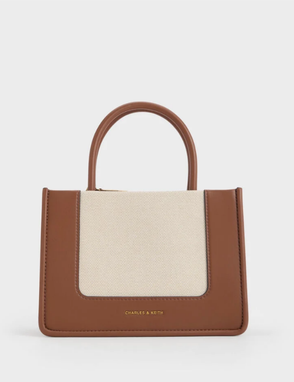 Charles Ke*th Mini Daylla Canvas Tote Bag Tan (AD-Sep