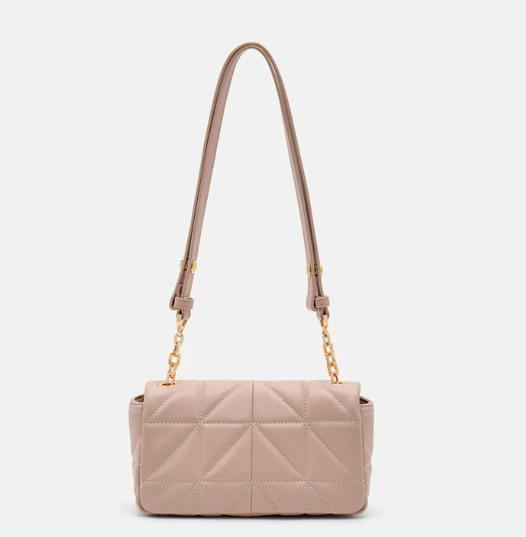 PEDR* - Studio Leather Mini Shoulder Bag in Pixel - Nude (AD)