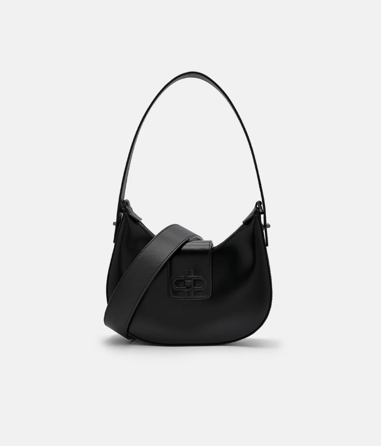 PEDR* -Icon Turn- Lock Shoulder Bag - Black (AD)