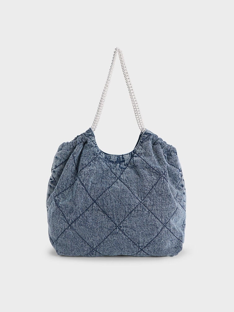 Charles & Ke*th - Bethel Chain Handle Tote Bag - Denim (AD-NOV-LT)