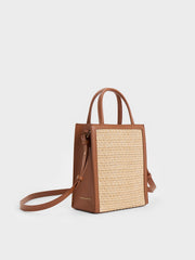 Charles & Ke*th - Raffia Double Handle Tote Bag - Multi -  Exp. Launch: 01/10/2024