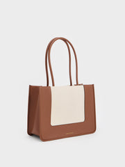 Charles & Ke*th - Daylla Canvas Tote Bag - Tan -  Exp. Launch: 01/10/2024