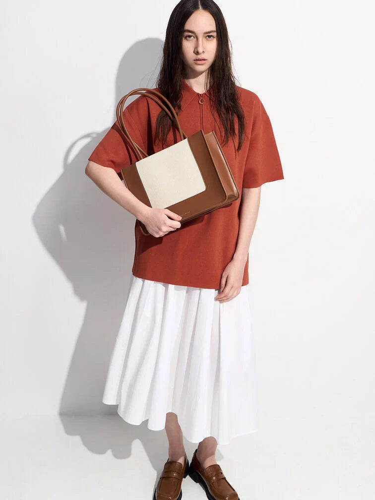 Charles & Ke*th - Daylla Canvas Tote Bag - Tan (AD-June)