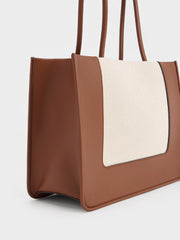 Charles & Ke*th - Daylla Canvas Tote Bag - Tan -  Exp. Launch: 01/10/2024