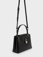 Charles & Ke*th - Suki Crinkle-Effect Top Handle Bag - Noir -  Exp. Launch: 01/10/2024