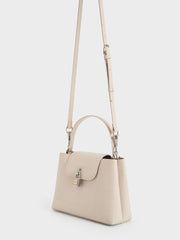 Charles & Ke*th - Suki Crinkle-Effect Top Handle Bag - Oat -  Exp. Launch: 01/10/2024