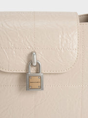 Charles & Ke*th - Suki Crinkle-Effect Top Handle Bag - Oat -  Exp. Launch: 01/10/2024