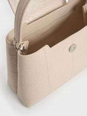 Charles & Ke*th - Suki Crinkle-Effect Top Handle Bag - Oat -  Exp. Launch: 01/10/2024