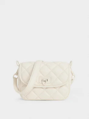 Charles & Ke*th - Cressida Quilted Crossbody Bag - Cream (AD-May)