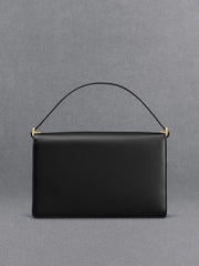 Charles & Ke*th -  Leather Shoulder Bag - Black with Gift Box - Mid-Nov