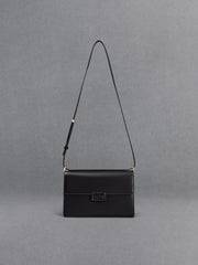 Charles & Ke*th -  Leather Shoulder Bag - Black with Gift Box - Mid-Nov