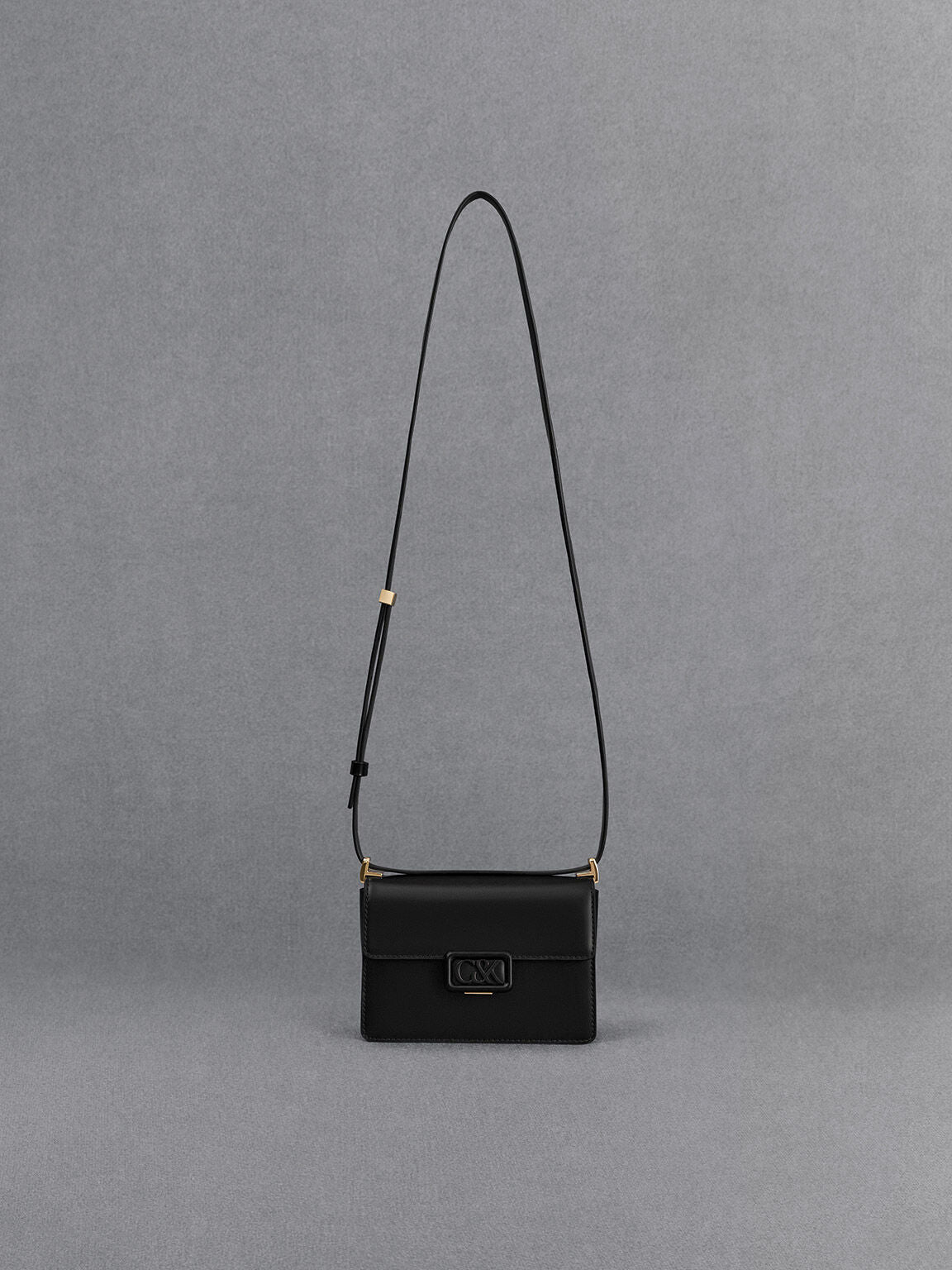 Charles & Ke*th - Leather Boxy Bag - Black - Exp. Launch: 01/10/2024 (N)