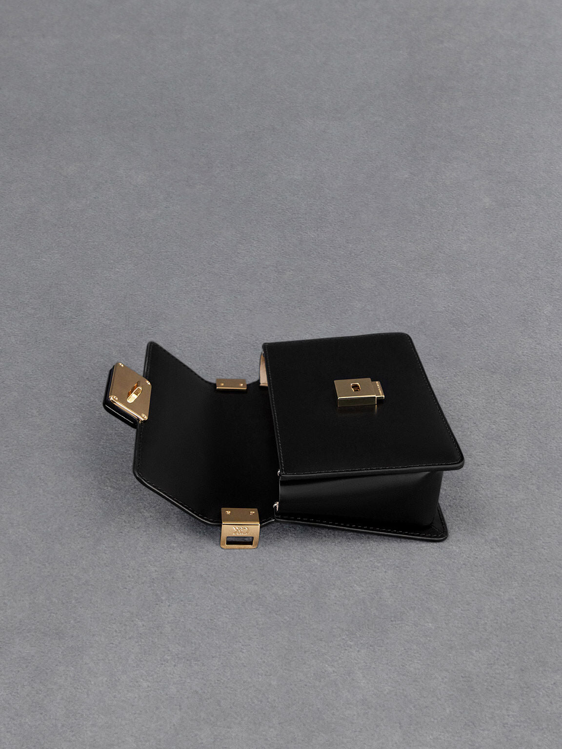 Charles & Ke*th - Leather Boxy Bag - Black - Exp. Launch: 01/10/2024 (N)