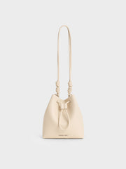 Charles & Ke*th - Leia Knotted Bucket Bag - Beige -  Exp. Launch: 01/10/2024