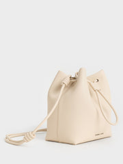 Charles & Ke*th - Leia Knotted Bucket Bag - Beige -  Exp. Launch: 01/10/2024