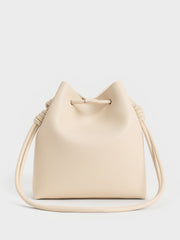 Charles & Ke*th - Leia Knotted Bucket Bag - Beige -  Exp. Launch: 01/10/2024