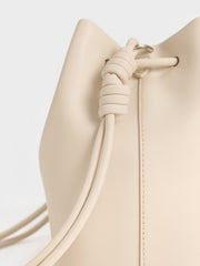 Charles & Ke*th - Leia Knotted Bucket Bag - Beige -  Exp. Launch: 01/10/2024