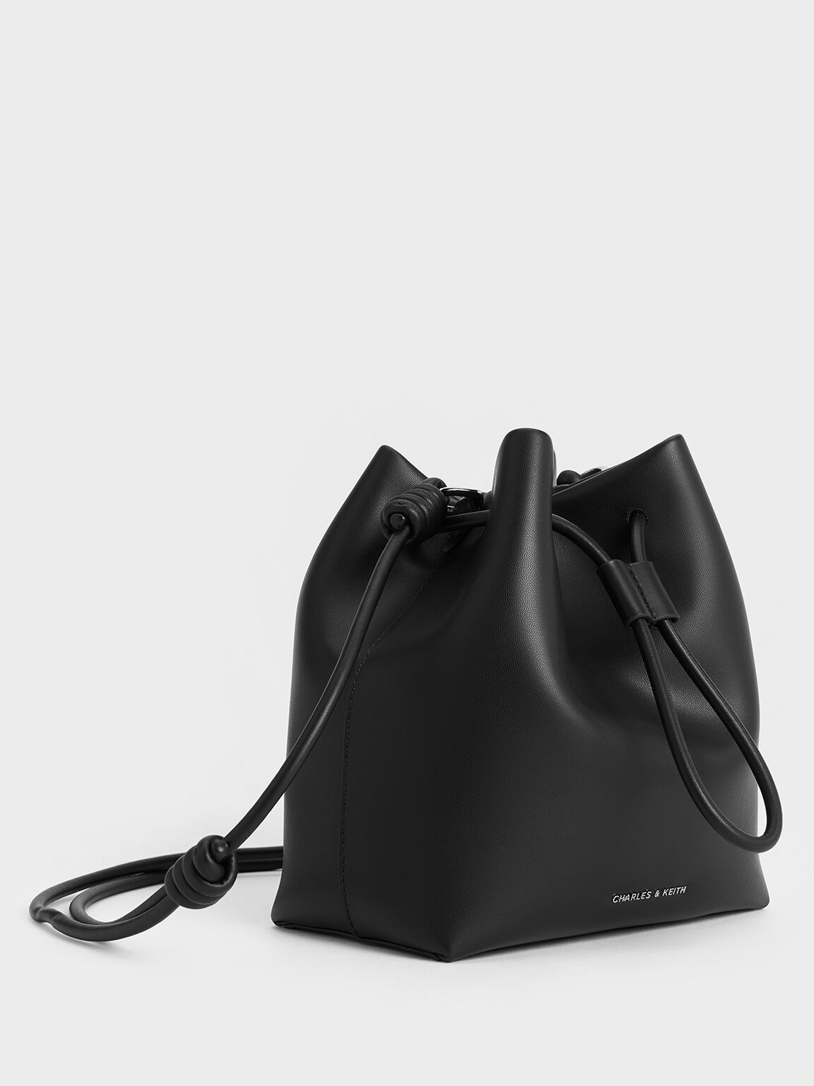 Charles & Ke*th - Leia Knotted Bucket Bag - Black (AD-Sep)
