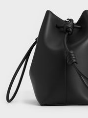 Charles & Ke*th - Leia Knotted Bucket Bag - Black -  Exp. Launch: 01/10/2024