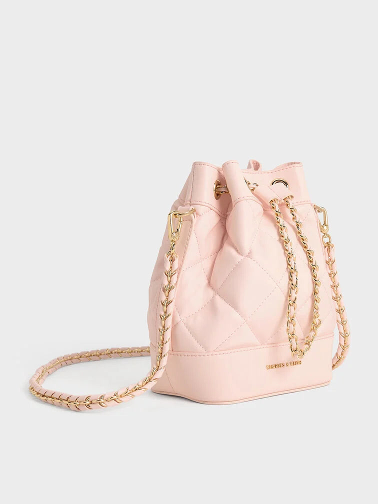 Charles & Ke*th - Julia Quilted Two-Way Bucket Bag - Pink (AD-SEP)