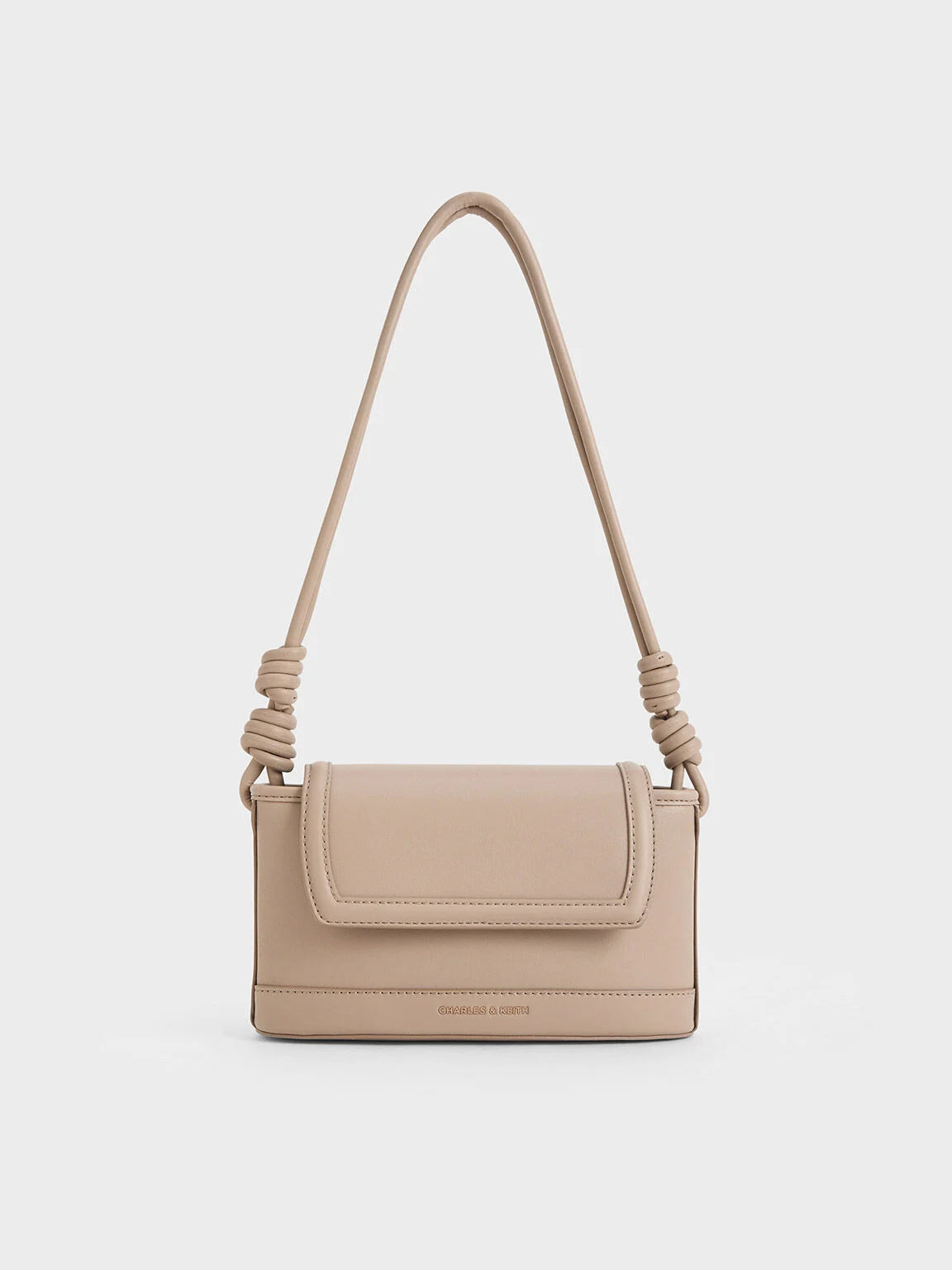 Charles & Ke*th -  Sabine Knotted-Strap Bag - Taupe (AD-August)