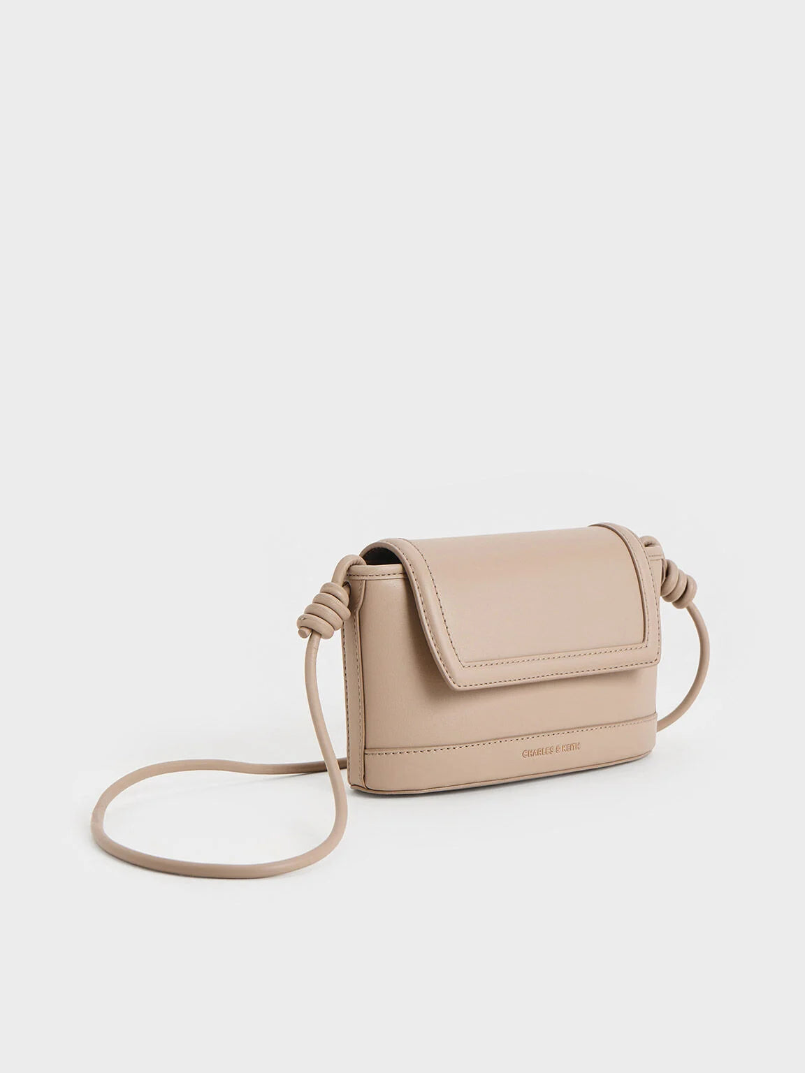 Charles & Ke*th -  Sabine Knotted-Strap Bag - Taupe (AD-August)