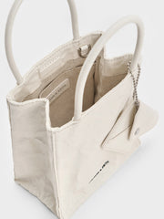 Charles & Ke*th - Matina Linen Elongated Tote Bag - Cream -  Exp. Launch: 01/10/2024