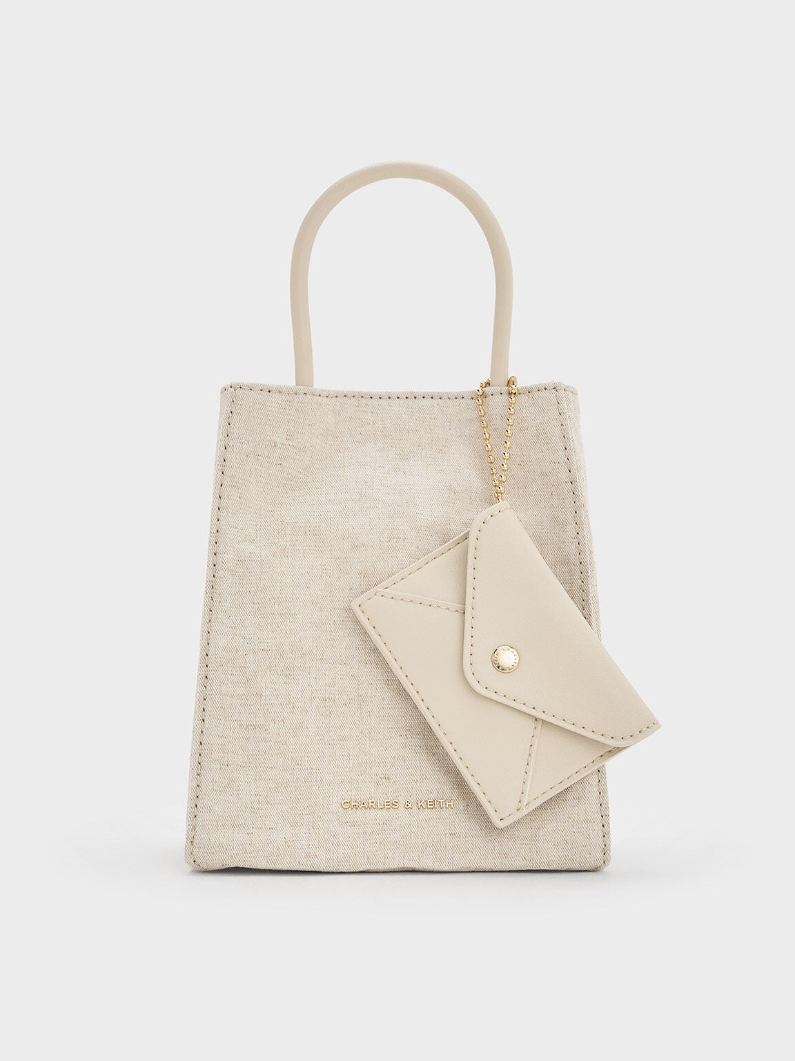 Charles & Ke*th - Matina Linen Elongated Tote Bag - Beige -  Exp. Launch: 01/10/2024