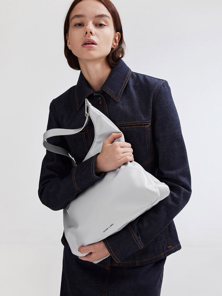 Charles & Ke*th - Lumen Slouchy Hobo Bag - Grey (AD-Oct)