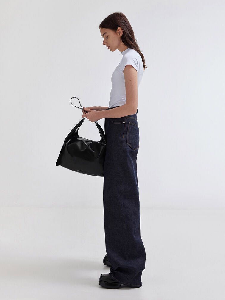 Charles & Ke*th - Lumen Slouchy Hobo Bag - Noir (AD-Oct)