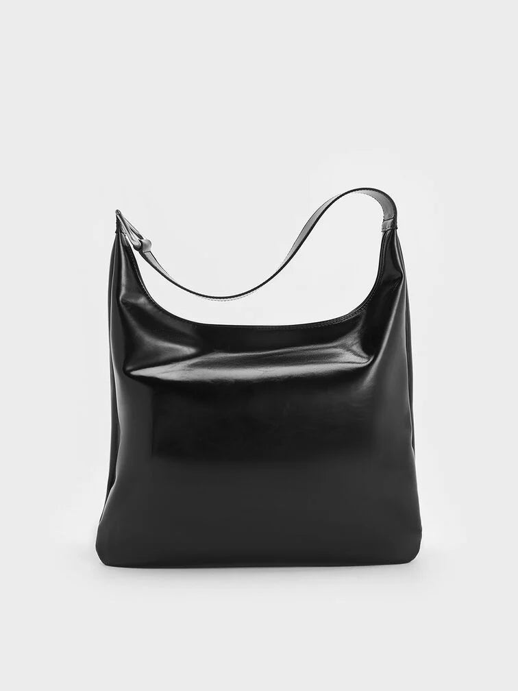 Charles & Ke*th - Lumen Slouchy Hobo Bag - Noir (AD-Oct)