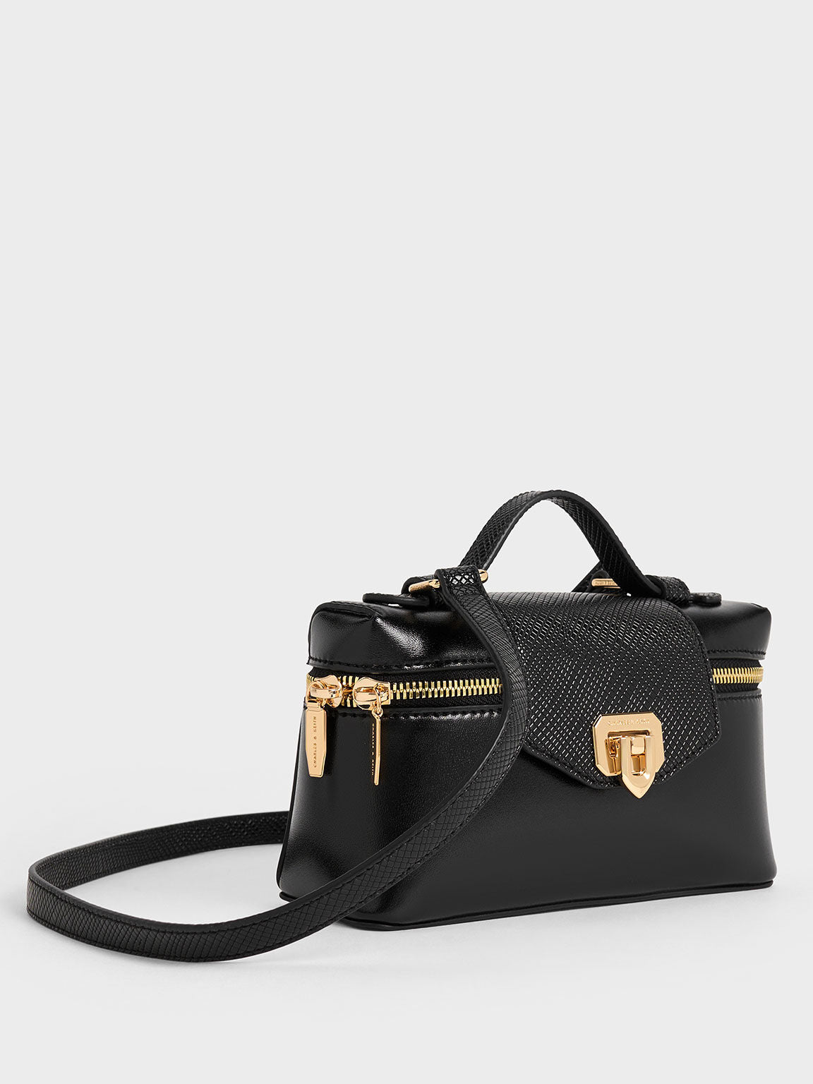 Charles & Ke*th - Arwen Top Handle Vanity Bag - Black (AD-July)