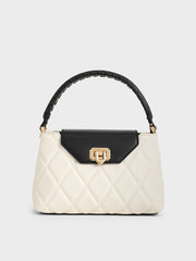 Charles & Ke*th - Arwen Quilted Braided-Strap Top Handle Bag - Multi -  Exp. Launch: 01/10/2024