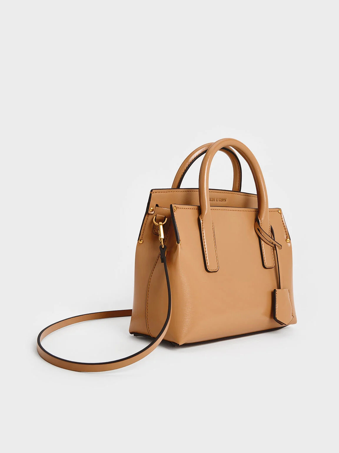 Charles & Ke*th - Rene Structured Top Handle Bag - Toffee (AD-May)