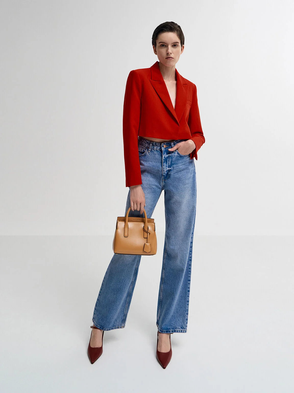 Charles & Ke*th - Rene Structured Top Handle Bag - Toffee (AD-May)