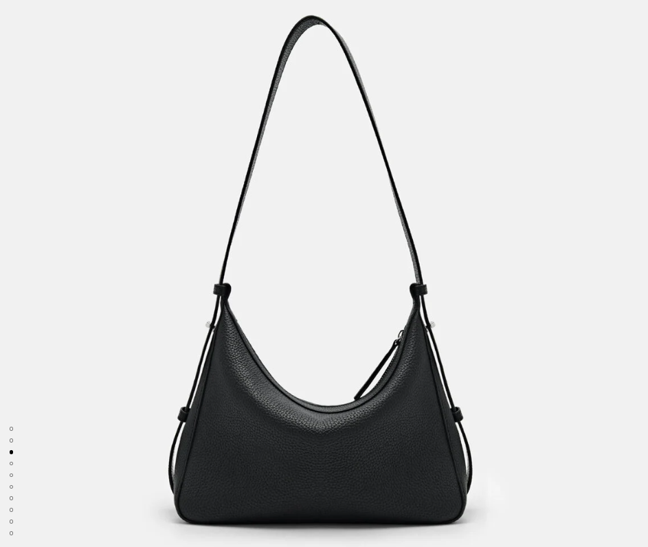 PEDR*  Demi Leather Shoulder Bag - Black (AD-July)